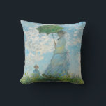 Coussin Une femme avec un parasol Claude Monet<br><div class="desc">Femme avec un parasol - Madame Monet et Son Fils. Claude Monet. 1875. Reproduction d'oeuvres d'art célèbres dans le domaine public.</div>