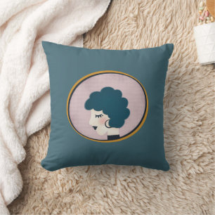 Coussin Une femme dans le miroir