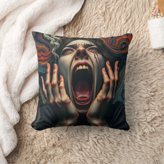 Coussin Une Femme Tortueuse Haunting Scream (Couverture)