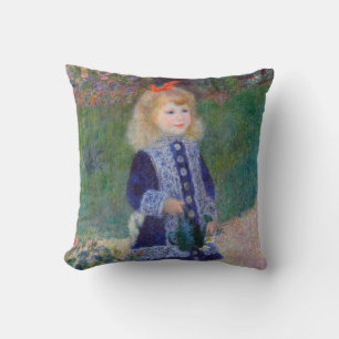 Coussin Une fille avec une canne d'arrosage, Renoir