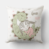 Coussin Une fille et son dragon (Recto)