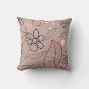 Coussin Une fleur et des Feuilles à lunettes