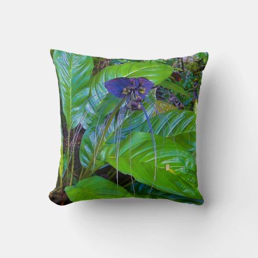 Coussin Une fleur violette foncée frappante (Recto)