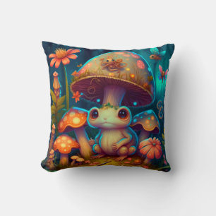 Coussin Une grenouille et sa compagnie jouent autour du pi