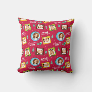 Coussin Une histoire de Noël | Motif de photos de famille