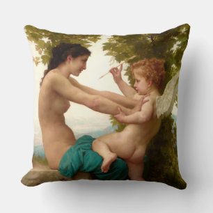 Coussin Une Jeune Fille Se Défendant Contre Eros