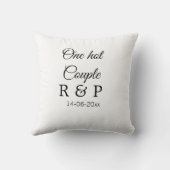 Coussin Une lettre initiale de nom de couple chaud texte d (Verso)