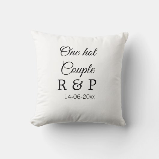 Coussin Une lettre initiale de nom de couple chaud texte d (Recto)