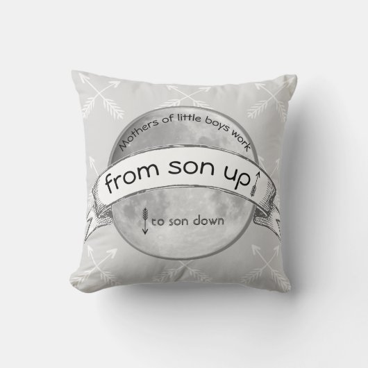 Coussin Une mère travaille du fils au fils de Moon (Recto)