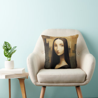 Coussin Une Mona Lisa réimaginé, un classique mais aussi n