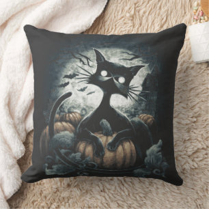 Coussin Une nuit pour la cueillette Citrouille