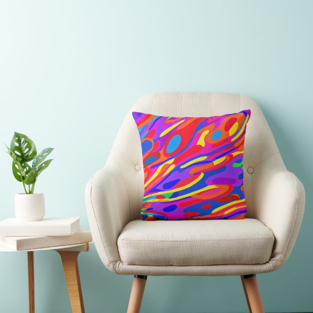 Coussin Une oeuvre d'art Motif colorée (Chaise)