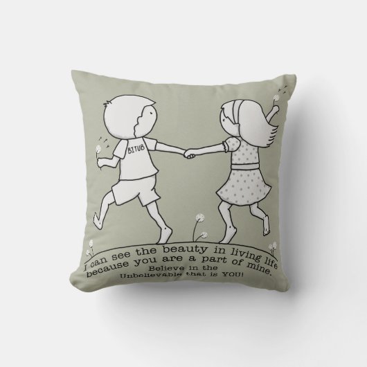 Coussin Une partie de ma vie (Recto)