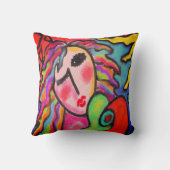 Coussin Une peinture Abstraite sauvage (Verso)