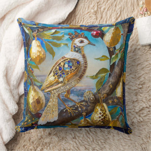 Coussin Une perdrix dans un poirier