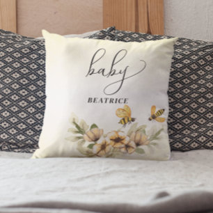 Coussin Une petite Baby Shower abeille à miel
