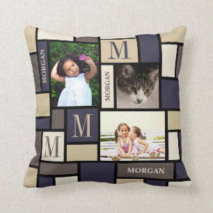 Coussin Une photo 3 chic moderne calme côtière de bloc d