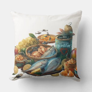 Coussin Une récolte de poissons d'élevage domestique