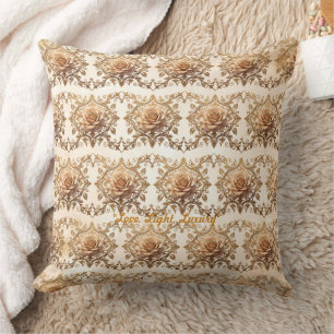 Coussin "Une romance dorée florissante"
