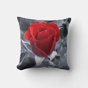 Coussin Une rose rouge