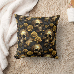Coussin Une série de crânes et de roses Design 8