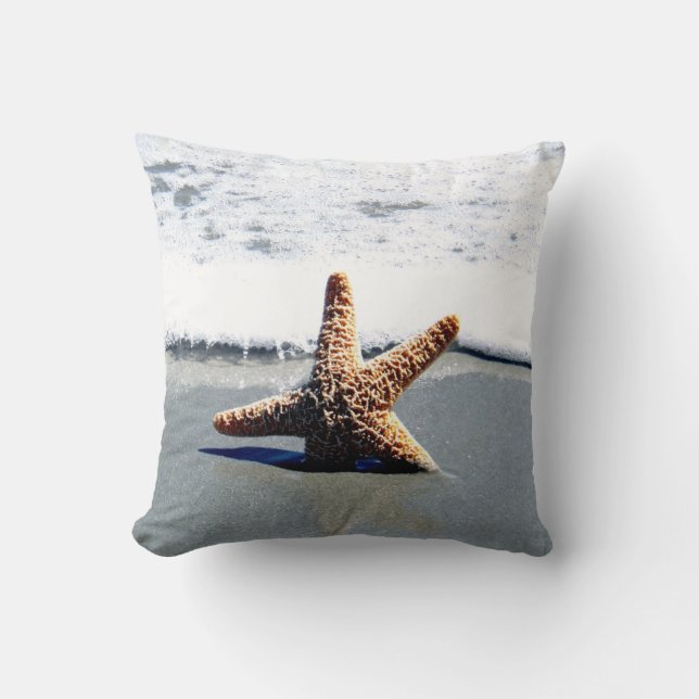 Coussin Une seule étoile blanchie sur la côte (Recto)