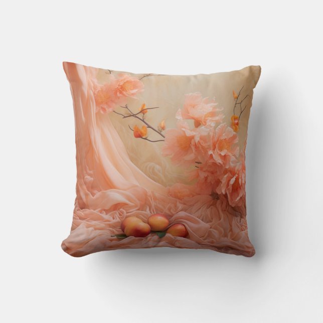 Coussin Une teinte douce, rose-orange appelée Peach Fuzz T (Recto)