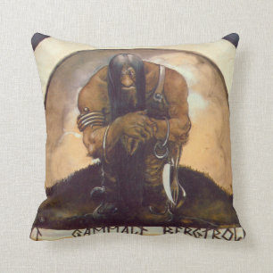 Coussin Une vieille montagne Troll