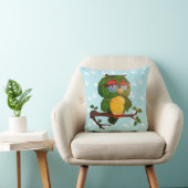 Coussin Une Vielle Chouette Sage Assis Sur Une Branche D'A (Chaise)