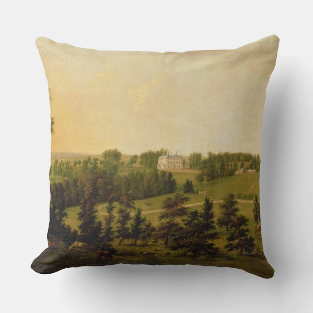 Coussin Une vue de parc de Tapeley, Instow, Devon du nord (Recto)