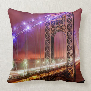 Coussin Une vue venteuse et pluvieuse de soirée de fort