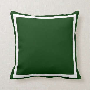 coussin uni vert foncé