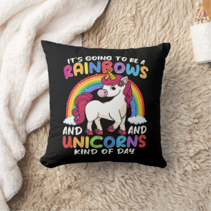 Coussin Unicorn Cute Whimsical Funny Rainbows Et Unicorns