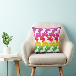 Coussin Unicorn et Rainbow