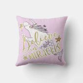 Coussin Unicorn Mermaid Moderne tendance croire en Miracle (Verso)