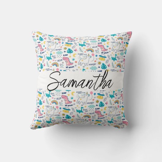 Coussin Unicorn mignon (Verso)