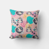 Coussin Unicorn Pastel Heart Print (Recto)