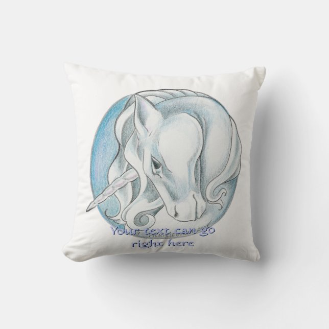 Coussin Unicorn personnalisable (Recto)