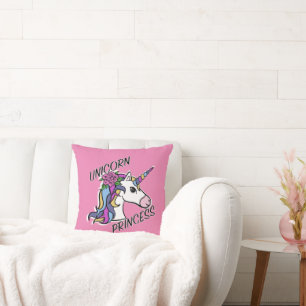 Coussin Unicorn Princess Design - Jeu d'oreiller 16" x 16"