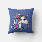 Coussin Unicorn Princess Design - Jeu d'oreiller 16" x 16" (Verso)