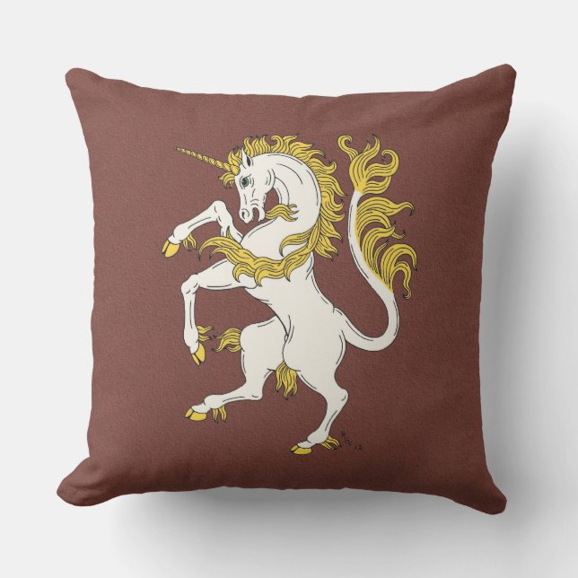 Coussin Unicorn Rampant (Recto)
