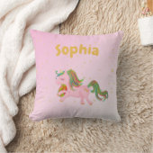 Coussin Unicorn Rose Gold Spots Girly mignonne (Couverture)