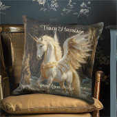 Coussin Unicorne à ailes blanches Mythique Océan Imaginair