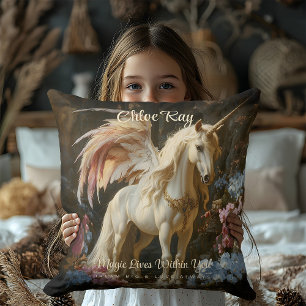 Coussin Unicorne à ailes classiques Magique Fairytale Hors