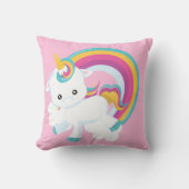 Coussin Unicorne avec Rainbow Baby (Recto)