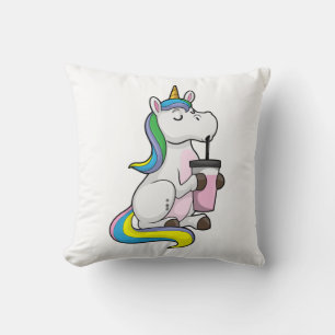 Coussin Unicorne avec thé bulle