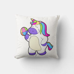 Coussin Unicorne avec volleyball