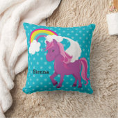 Coussin Unicorne * Choisissez votre couleur arrière - plan (Couverture)