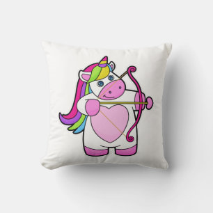 Coussin Unicorne comme Archer avec Bow et Flèche