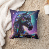 Coussin Unicorne dans un Arrière - plan étincelant (Couverture)